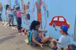 Mural en la UVA La Imaginación de Medellín