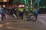 Desmanes en manifestación pro- palestina en Medellín