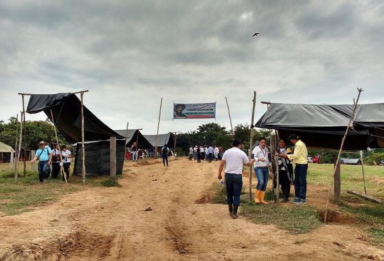 Zona de Reincorporación de las Farc en la vereda Caño Indio en Tibú, Norte de Santander