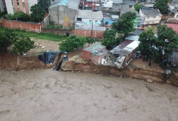 Sector de San Rafael en Cúcuta afectado por lluvias