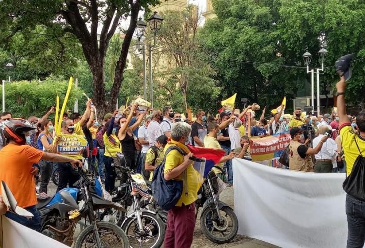 Protestas en Cúcuta contra Reforma Tributaria