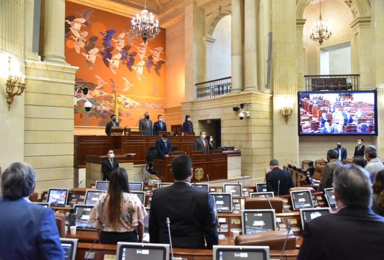 Plenaria de la Cámara de Representantes en pandemia