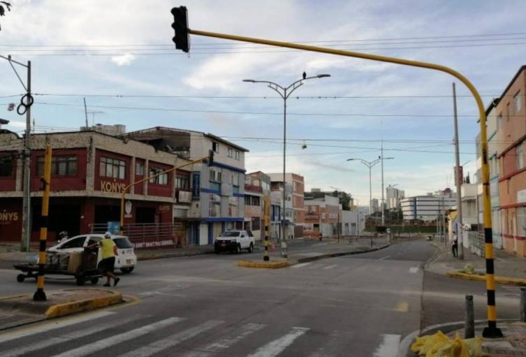 Semáforos dañados en Bucaramanga.
