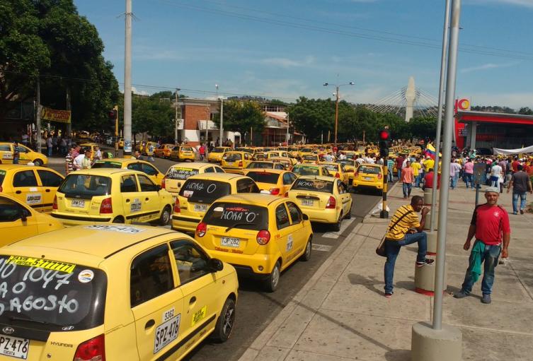 Taxistas en Cúcuta