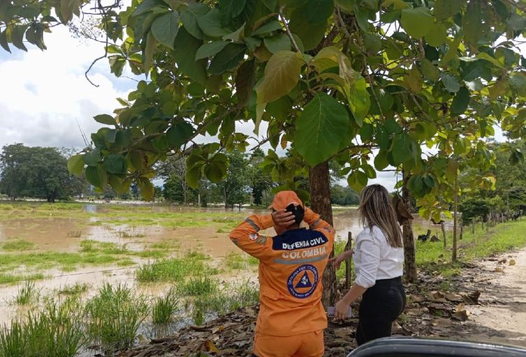 En el sector también resultó afectada la escuela y algunas viviendas.