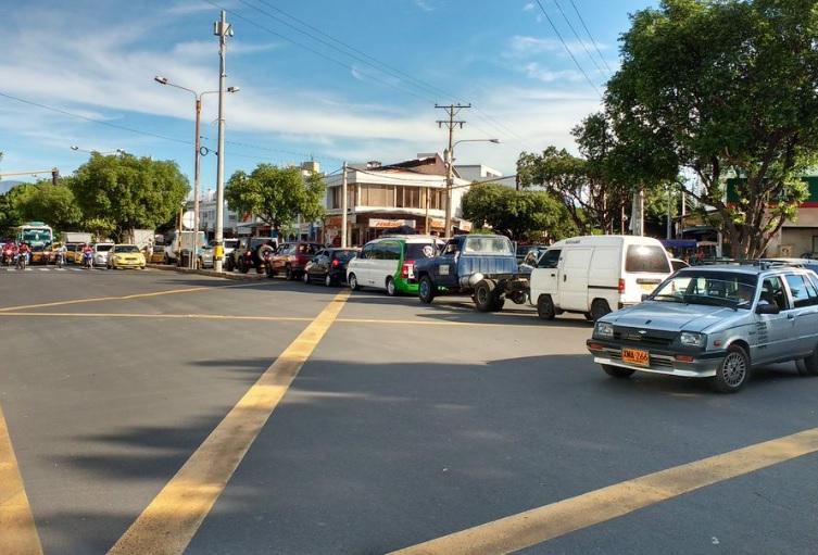 Trafico en hora pico en la ciudad de Cúcuta