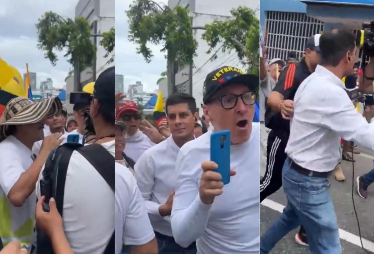 Periodista fue atacado por manifestantes en Bucaramanga