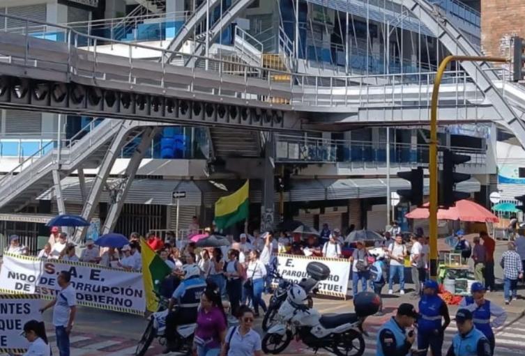 Protesta de comerciantes de Sanandresito Centro en Bucaramanga