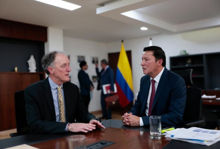 Reunión clave del registrador con representante en Colombia del Alto Comisionado de la ONU para los DD. HH.