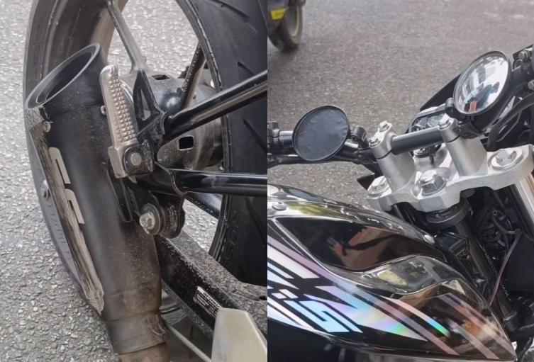 Motocicleta con modificaciones que genera contaminación auditiva