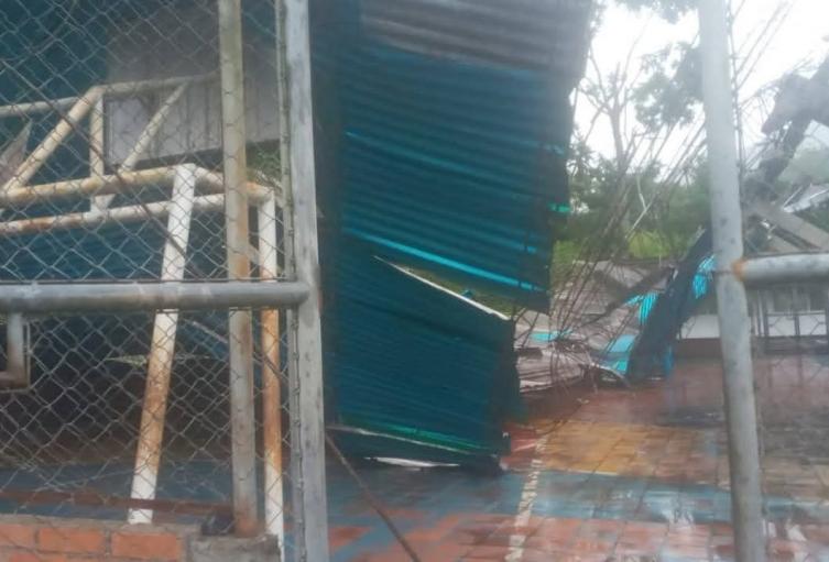 Cubierta afectada por vendaval en Chinácota, Norte de Santander
