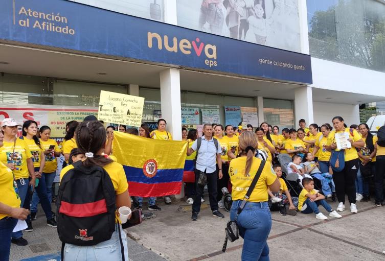Protesta ante Nueva EPS en Cúcuta