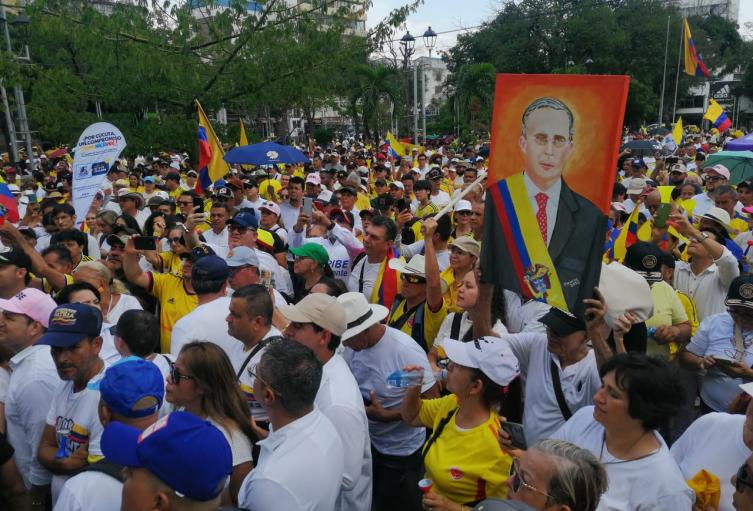 En Cúcuta manifestación en respaldo a expresidente Álvaro Uribe Vélez