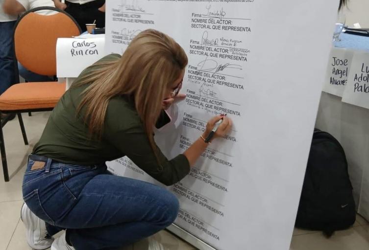 Firma del Pacto Ciudadano por la Defensa de los Derechos Humanos, en Barrancabermeja