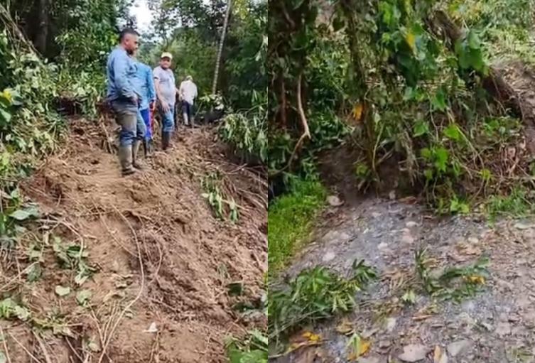 Cierres de vías por las fuertes lluvias en Santander