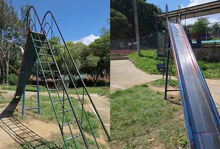 Resbaladero del parque del barrio San Martín, en San Gil