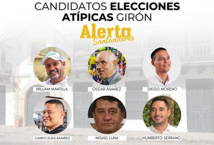 Candidatos elecciones atípicas Girón 