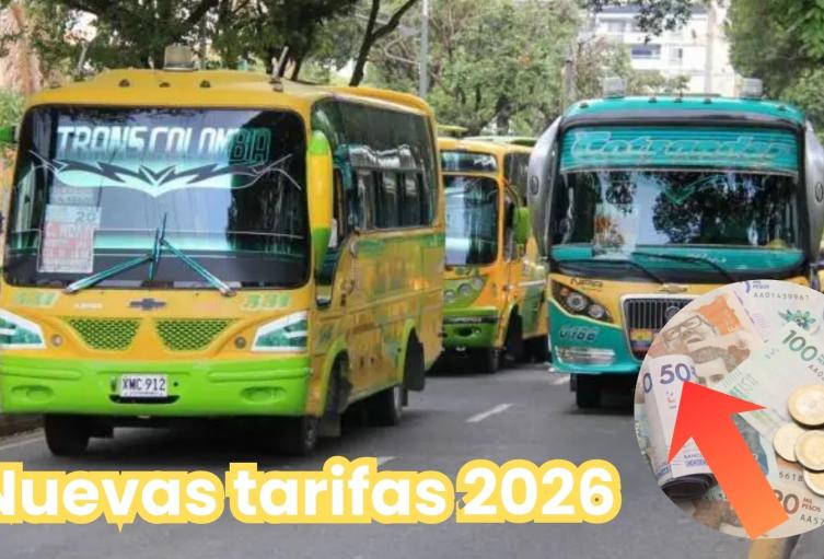 Nuevas tarifas del transporte público 2026