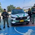 Cuerpo policial en el estadio Américo Montanini de Bucaramanga