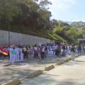 Bloqueo por el paro nacional en La Puerta del Sol de Bucaramanga