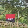 Bandera del Eln en el sur de Santander