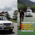 Punto seguro en la vía Lebrija - Girón