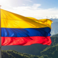 Bandera de Colombia durante los actos conmemorativos del 7 de agosto.