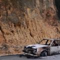 Vehículo Incinerado en zona rural de Convención