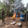 Laboratorio de coca desmantelado en zona rural de Cúcuta 
