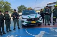 Cuerpo policial en el estadio Américo Montanini de Bucaramanga