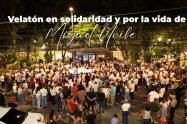 Velatón por la vida de Miguel Uribe en Bucaramanga