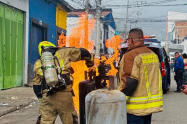 Seis heridos fueron atendidos en centro médico después del grave incendio.