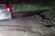 Congestión vial en 'paso malo', Santander