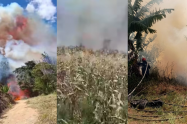 El incendio se dio entre los municipios de Tona, Matanza y Charta