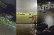 La intensa lluvia se presentó junto con una fuerte tormenta eléctrica.