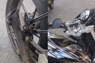 Motocicleta con modificaciones que genera contaminación auditiva
