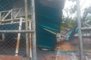 Cubierta afectada por vendaval en Chinácota, Norte de Santander