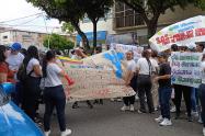 Pacientes y médicos protestando en Cúcuta 