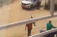 Hombres armados en zona rural de Lebrija