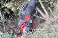 Motocicleta cayó a un abismo en Ocaña