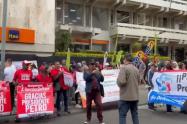 Plantón pro reforma pensional