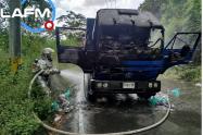 Vehículo Incinerado en Norte de Santander