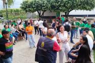 Evacuación de funcionarios de la Alcaldía de Tibú ras fuerte sismo 