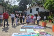 Protesta en defensa del agua y el medio ambiente en San Gil