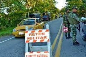 Retén Militar en Norte de Santander