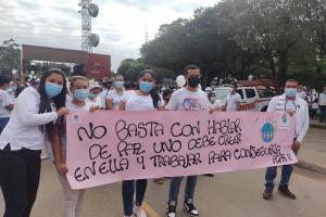 Protesta en plena autopista internacional