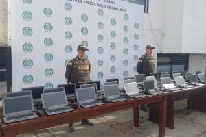 Computadores hurtados y recuperados 