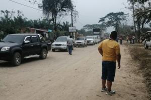 Bloqueo en la vía Cúcuta-Tibú