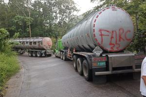 Instalación de tractomulas bomba en Catatumbo