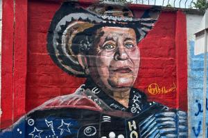 Mural en homenaje a Egidio Cuadrado en Bucaramanga